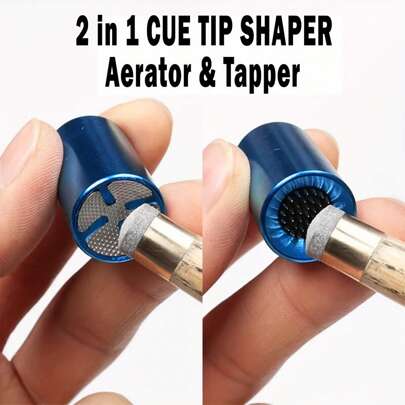 Billiard Cue Care Tip Tools Increased Friction 2-In-1 Multifunction Snooker Tool Suitable For Files Frosting Piercing Heads