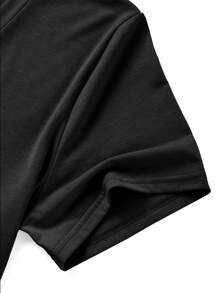 Men's Fashionable Sexy V-Neck Solid Color Short Sleeve T-Shirt