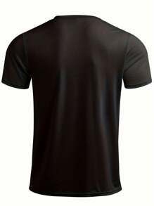 Men's Fashionable Sexy V-Neck Solid Color Short Sleeve T-Shirt