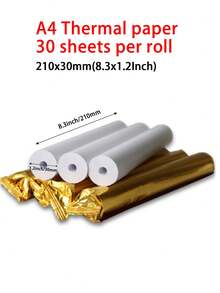 A4 Portable Wireless Travel Printer, Thermal Inkless Printer, A4 Thermal Printer Paper,Supports 8.5" X 11" US Letter Paper,Mobile Printer Compatible With IPhone Android Windows For Office, Home And Car - Please Select Printer Or Paper Option - A4 Thermal Printer - View 17