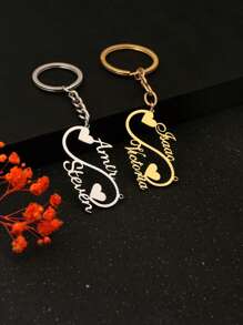 Móc khóa tên biểu tượng vô cực tùy chỉnh, Trang sức thép không gỉ thời trang, Móc khóa tên đôi tùy chỉnh, Phụ kiện trang trí mặt dây chuyền ba lô, Móc khóa tên 2 tùy chỉnh Quà tặng cặp đôi, Quà tặng cho phụ nữ, Quà tặng sinh nhật, Quà tặng gia đình, Quà tặng Giáng sinh, Quà tặng Lễ tạ ơn, Quà tặng ngày lễ tình nhân - Vàng - Xem 7