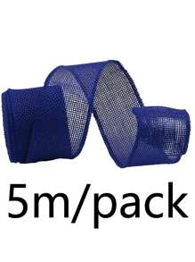 (5 Meters/Roll) Colored Burlap Wire Edge Shaping Ribbon DIY Gift Packaging Butterfly Wedding Decoration Strap Handmade Materials And Accessories Valentine Day