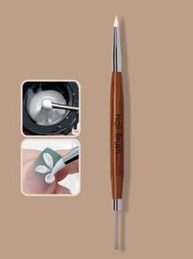 1 Bút vẽ móng tay hai đầu, Bút khắc silicon đa chức năng, Cọ gel kiểu Nhật để trang trí móng tay, cạo, dập, sơn - Nhiều màu - Xem 3