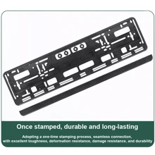 NetHong 1/2x Carbon Fibre Hydrographic Car REG Licence Number Plate Surround Holder Frame - Black - View 5