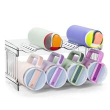 Water Bottle Organizer For  40 Oz Tumbler With Handle, Cabinet Pantry Kitchen Organizers And Storage For Cup Accessories Holder, Patented Stackable Tumbler Organizer Gifts - 無色 - 查看 3