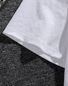 Women Letter Print Loose Oversized T-Shirt For Women - Casual Polyester Knit Fabric With Round Neckline, All-Season Comfort, Festive Holiday Top, 1 Piece, 200gsm