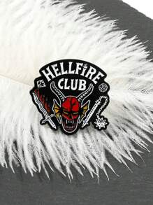 1 pieza Accesorio decorativo de moda de estilo punk en forma de animal oscuro de metal, insignia/pin para prendas de vestir y bolsas, amuleto para ropa y mochilas escolares