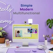 Logitech Teclado inalámbrico Bluetooth K380, de moda y portátil, ligero y silencioso, compatible con computadora portátil, teléfono Android, tableta, iPad, conexión multi-dispositivo (Morado) - Morado - Ver 2