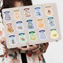 50 张 UFO 和动物主题涂鸦贴纸、吉他滑板瓶保险杠头盔滑雪板笔记本电脑手机壳冰箱门行李摩托车汽车 DIY 涂鸦贴纸 - 彩色 - 查看 6