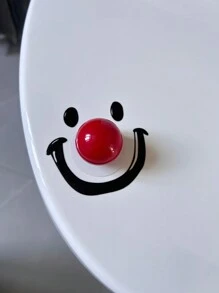 Contemporary Style Dopamine Smile Ball Toilet Lid Lifter, Round Shape, Battery-Free, Handheld Toilet Seat Cover Opener For Bathroom, No Power Needed Bathroom Decor Fall Decor