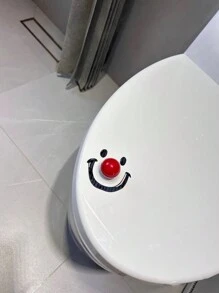 Contemporary Style Dopamine Smile Ball Toilet Lid Lifter, Round Shape, Battery-Free, Handheld Toilet Seat Cover Opener For Bathroom, No Power Needed Bathroom Decor Fall Decor