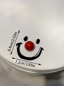 Contemporary Style Dopamine Smile Ball Toilet Lid Lifter, Round Shape, Battery-Free, Handheld Toilet Seat Cover Opener For Bathroom, No Power Needed Bathroom Decor Fall Decor