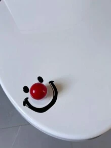 Contemporary Style Dopamine Smile Ball Toilet Lid Lifter, Round Shape, Battery-Free, Handheld Toilet Seat Cover Opener For Bathroom, No Power Needed Bathroom Decor Fall Decor