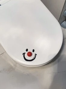 Contemporary Style Dopamine Smile Ball Toilet Lid Lifter, Round Shape, Battery-Free, Handheld Toilet Seat Cover Opener For Bathroom, No Power Needed Bathroom Decor Fall Decor