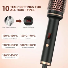 UKLISS Thermal Brush 3-In-1 Hot Brush, 38mm Heated Brush Ceramic Fast Heating Curling Brush, Negative Ions Heated Round Brush Dual Voltage Travel Heated Hair Brush Styler For Long & Short Hair