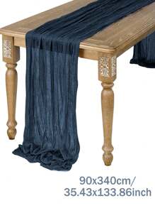5 pezzi Runner da tavolo plissettato blu navy, tovaglia pieghevole, decorazione festiva per compleanni, decorazione per matrimoni, decorazione domestica per vacanze, decorazione da tavolo per feste, tovaglia da tavolo blu scuro, bandiera da tavolo, tovaglia tinta unita, decorazione per compleanni e matrimoni, decorazione per il Nuovo Anno 2026, bomboniere per feste, decorazione natalizia, runner natalizio, decorazione natalizia, decorazione di Ognissanti