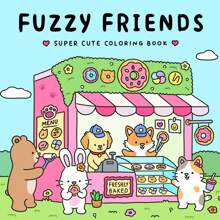 Fuzzy Friends: Super Cute Coloring Book For Adults And Teens Featuring Adorable Animals Characters (Fuzzy Friends Coloring),Back To School,School Supplies, Gifts For Friends & Couples&Family, Back To School, School Supplies - Multicolor - View 1