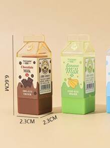 TOCHAIN 1 pezzo/2 pezzi/4 pezzi, colori casuali, gomme a forma di latte, cancellini creativi con design carino, materiale per ufficio divertente, gomme da latte compatte, perfetti come regali per studenti, forniture per ufficio, laurea, ritorno a scuola, compleanni, Capodanno
