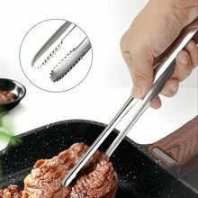 304 不锈钢烧烤钳烹饪用具多功能烧烤夹食物面包夹适用于烧烤烘焙厨房小工具 - 均碼 - 查看 8