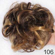 Large Messy Bun Hair Piece Wavy Curly Scrunchies Synthetic Chignon Ponytail Hair Extensions Thick Updo Hairpieces For Women - Multicolor - View 21