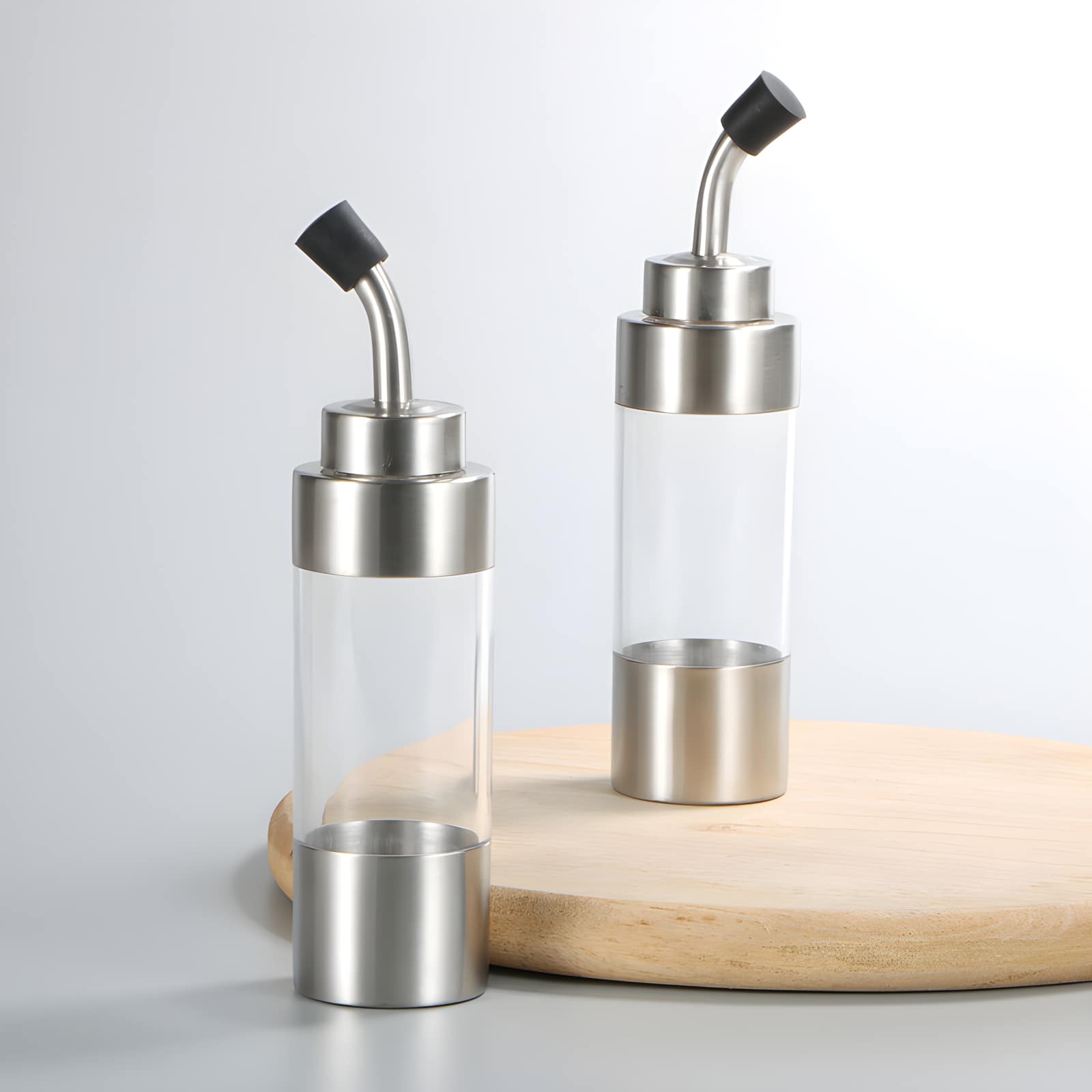 1 pièce Bouteille dassaisonnement en verre avec bouton-poussoir - Contrôle quantitatif du sel