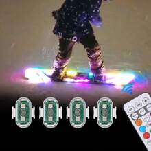 4PCS Wireless LED Strobe Lights With Remote Anti-Collision Light USB Charging High Brightness Led Motorcycle Lights For Cars Drone Aircraft Trucks Bike Scooter Night Wraning Flashing Lights