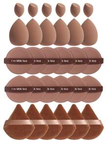 化妆工具 5/10/20/30/60 件套装，粉底混合美容海绵，完美液体、乳霜和粉末，多色化妆海绵，无乳胶干湿粉底化妆海绵，适合所有皮肤类型。由超柔软天鹅绒制成，专为轮廓、眼睛和角落设计，化妆海绵粉底混合容器。包括气垫粉扑、非乳胶混合海绵和用于液体粉底、粉末、遮瑕膏的化妆海绵。 - 彩色 - 查看 13