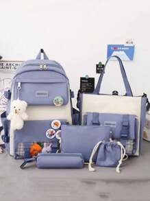 Women Bag Sets - Blue - View 1