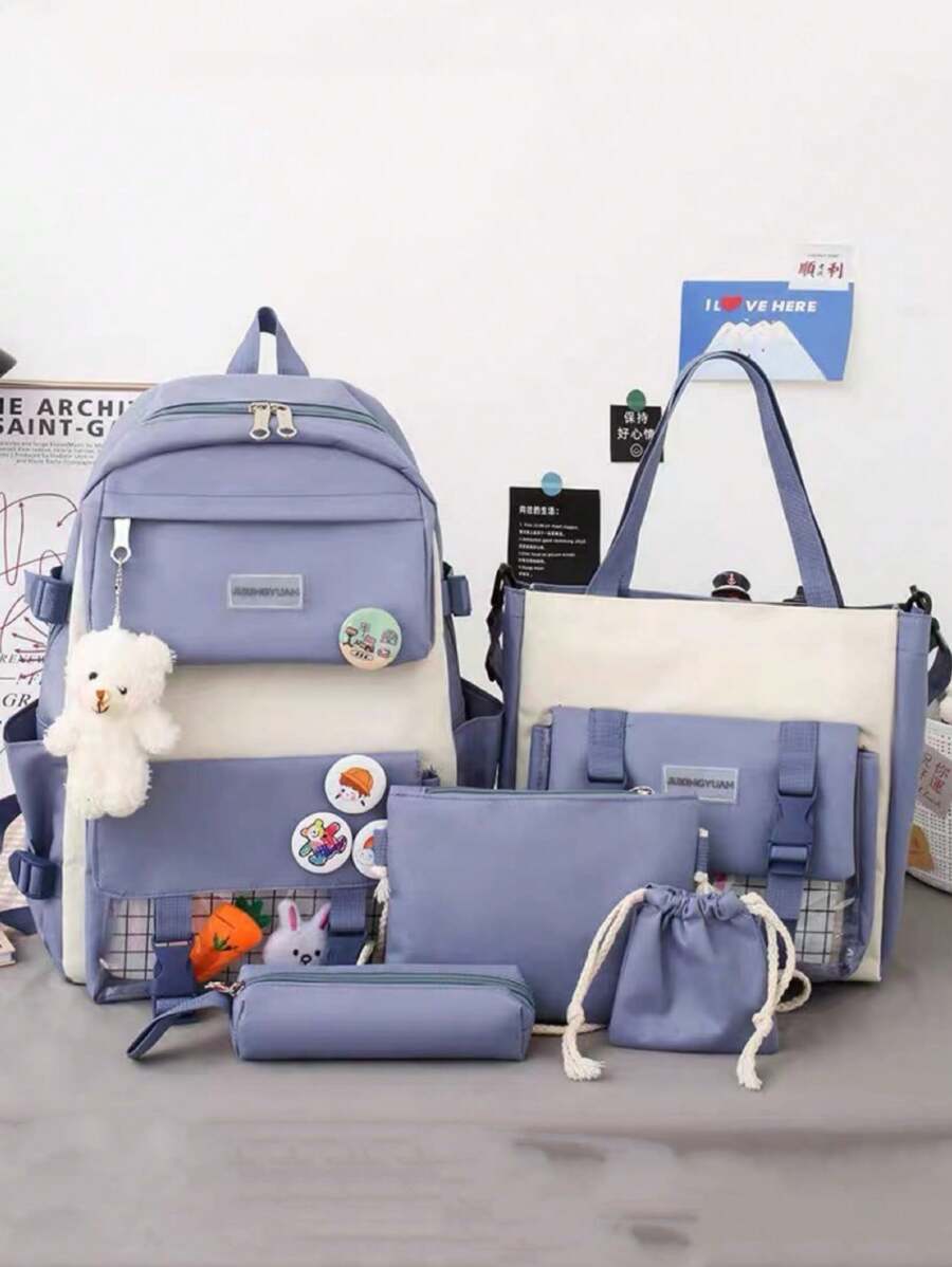 Women Bag Sets - Blue - View 1