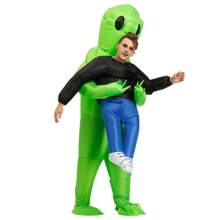 Inflatable Costume For Adult, Alien Halloween Inflatable Costumes, Alien Kidnapping Inflatable Costumes,Funny Halloween Blow Up - Green - View 8