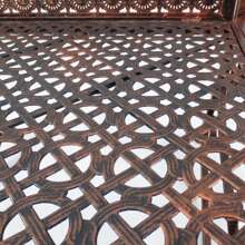 Outsunny 2 Seater Metal Garden Park Bench Outdoor Rocking Chair Swing Bench Loving Seat Bronze - Red - View 5