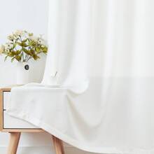 Linen Textured Casual Weave Curtain For Living Room 84 Inches Long Grommet Top Light Filtering Window Drapes Panels For Bedroom 2 Panels Curtains - 白色 - 查看 4