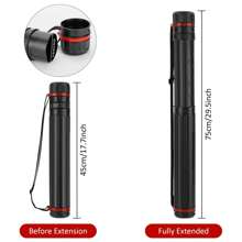 DEWEL Adjustable Telescopic Artist Drawing Tube 45-75 Cm Waterproof Telescoping Adjustable Teletube Expandable With Carrying Strap, For Drawing, Blueprints, Maps, Flip Chart - Black - View 4