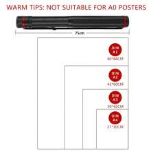 DEWEL Adjustable Telescopic Artist Drawing Tube 45-75 Cm Waterproof Telescoping Adjustable Teletube Expandable With Carrying Strap, For Drawing, Blueprints, Maps, Flip Chart - Black - View 7