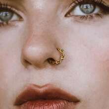 1pc 316L Stainless Steel Clip-On Spiral Chain Nose Ring Earring Cartilage Helix Septum Ring Unisex Body Jewelry - Multicolor - View 5