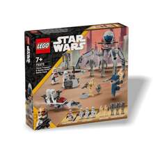 LEGO 75372 Bộ đồ chơi khối xây dựng Clone Trooper & Battle Droid Battle Pack Quà tặng sinh nhật hoàn hảo cho trẻ em, bé trai và bé gái từ 7 tuổi trở lên - Nhiều màu - Xem 1