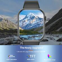 Hwagol 2025 升级版智能手表（接听/拨打电话），1.85 英寸显示屏，230mAh 电池容量，适合男性和女性，健身追踪器，多种运动模式，步数卡路里计数器，睡眠监测器，心率监测器手表，兼容 Android 和