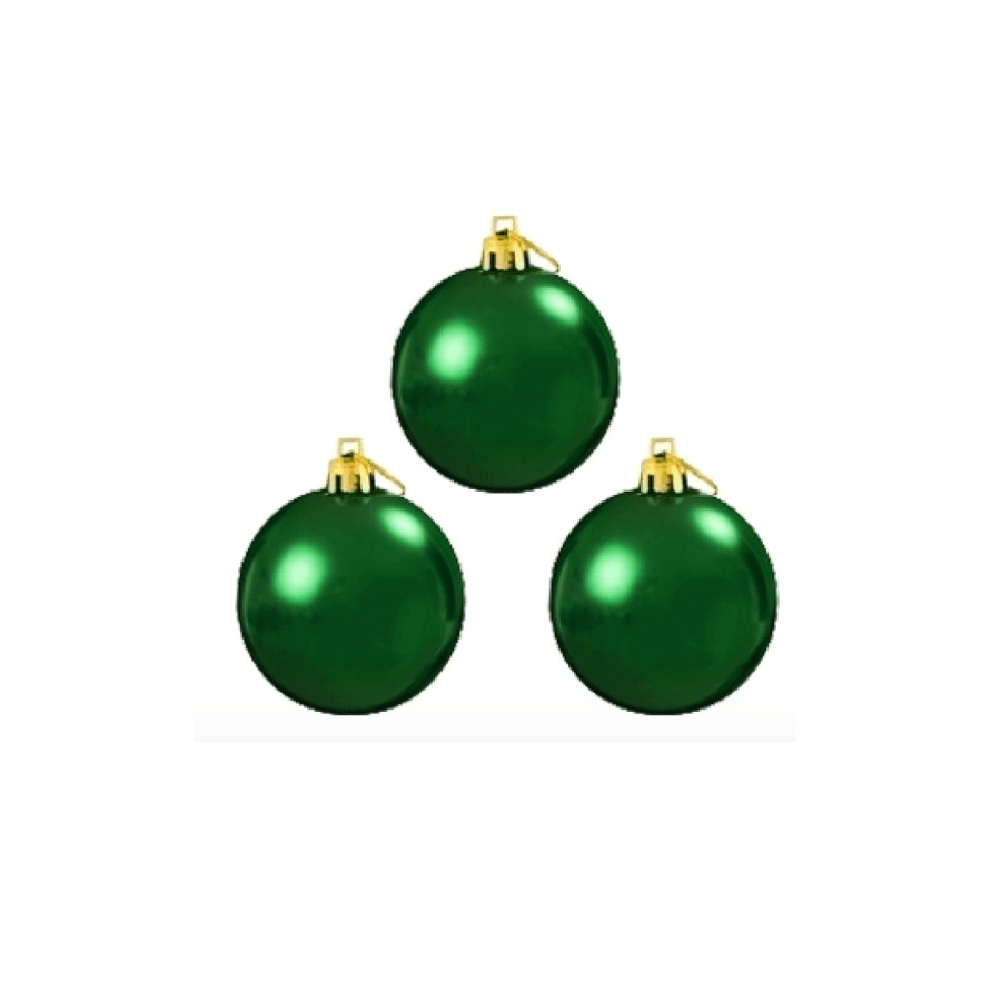 Bolas de Natal 3 Bolinhas 6cm Enfeite De Natal Decoração Natalina