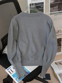 少女系列可爱早春新年蝴蝶结装饰外套灯笼袖长袖上衣秋冬早春搭配短裙小鞋子约会游乐园参观返校节