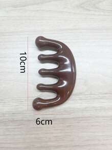 1 件简约多功能天然五爪刮痧按摩梳，防脱发按摩头皮指压梳，男女适用