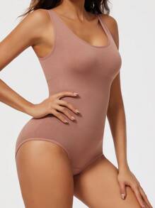 1pc Naadloze Shapewear Camisole voor dames met taille-afslankend effect, buikcontrole en driehoekige panty
