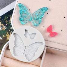 Molde de silicona con diseño de mariposa S para herramientas de decoración, fabricación de llaveros de resina epoxi, manualidades