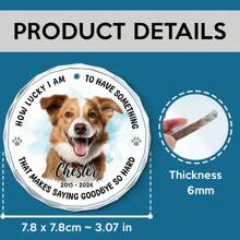 Catygift 定制照片 - 深切缅怀您挚爱的宠物 - 个性化玻璃饰品 - 宠物爱好者纪念礼物、生日或毕业礼物 - As Shown - 查看 4