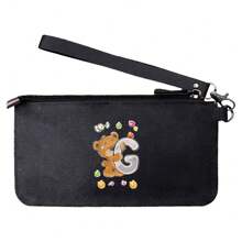 Carteiras de couro portáteis versáteis de grande capacidade porta-cartões de crédito bolsa de mão bolsa de celular com zíper celular multicamadas carteiras de celular femininas masculinas organizador de pacotes suprimentos para dormitório escolar e bolsa de volta às aulas