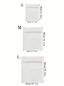 Túi giặt S/M/L/3 chiếc cho đồ mỏng manh, Túi giặt lưới, Túi giặt giày dép, Túi giặt có dây rút, Túi giặt áo ngực, Túi giặt tất, Túi giặt gia cố, Túi giặt chống biến dạng gia dụng, Túi giặt đồ lót và áo ngực, Túi lưới giặt chống rối, Túi phân loại quần áo hành lý - nhiều màu - Xem 14