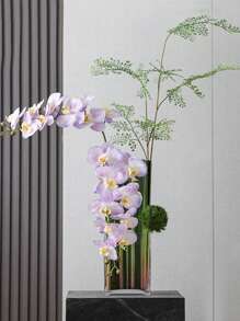 1/3/6pcs Artificial Phalaenopsis Orchid, 9-Stem Phalaenopsis Orchid Bouquet, Realistic Large Pink Silk Phalaenopsis Orchid Decor, Suitable For Home Decor, Valentine's Day, Mother's Day, Spring Artificial Flowers, Vase Decor, Wedding, Bridal Bouquet, Dining Table Centerpiece - Light Purple - View 5