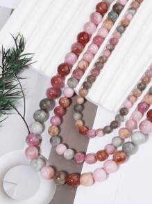 1 Strand Natural Alxa Chalcedony Beads Round Loose Spacer Beads 6 8 10mm Strand For Jewelry Making DIY Bracelet Necklace Needlework Accessories - Multicolor - View 1