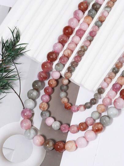 1 גדיל טבעי Alxa Chalcedony חרוזים עגולים Loose Spacer חרוזים 6 8 10mm גדיל עבור תכשיטי ביצוע DIY צמיד שרשרת רקמה אביזרים