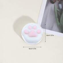 1pc Cat Paw Decor Rubber Stretch Phone Holder, Expandable Phone Stand, Creative Foldable Slouchy Bracket Compatible With IPhone, Android Phone, Gift For Birthday, Family, Friends Push-Pull Phone Grip, Phone Accessories - Baby Pink - View 5