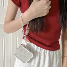 Bowknot & Floral Folding Screen Phone Case, Full-Wrapped Foldable Screen Phone Protective Cover, Fashion & Fresh, Personalized Flip Phone Case Compatible With Samsung FLIPn3/Flip4/FLIP5/FLIP6